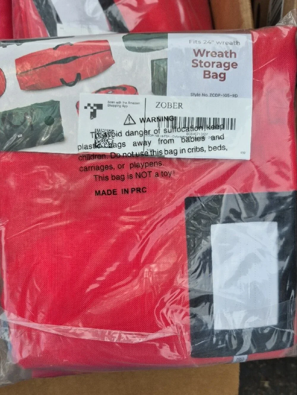 Red Wreath Storage Bag - Set of 2
